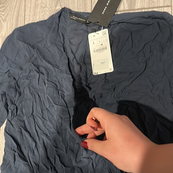 Navy Blue Zara Blouse - Picture 3 of 3